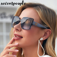 Load image into Gallery viewer, Oversized Square Sunglasses Women 2023  Brand Designer Trendy Large Frame Sunglasses For Men Gradient Lens Eyewear