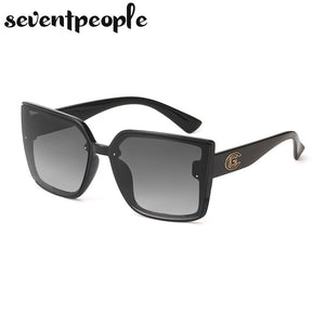Oversized Square Sunglasses Women 2023  Brand Designer Trendy Large Frame Sunglasses For Men Gradient Lens Eyewear