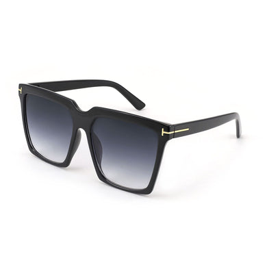 Oversized Square Sunglasses Women Men with Metal T shaped design UV400