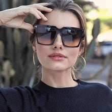 Load image into Gallery viewer, Oversized Square Sunglasses Women Men with Metal T shaped design UV400