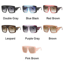 Load image into Gallery viewer, Oversized Square Sunglasses Women Retro Gradient Big Frame Sun Glasses Female One Piece Gafas Shade Mirror Clear Lens