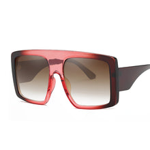 Load image into Gallery viewer, Oversized Square Sunglasses Women Retro Gradient Big Frame Sun Glasses Female One Piece Gafas Shade Mirror Clear Lens