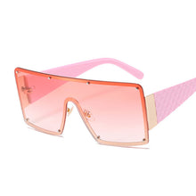 Load image into Gallery viewer, Oversized Square Sunglasses Women Retro Gradient Big Frame Sun Glasses Female One Piece Gafas Shade Mirror Clear Lens