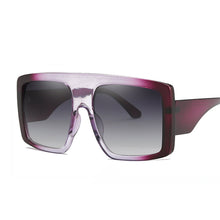 Load image into Gallery viewer, Oversized Square Sunglasses Women Retro Gradient Big Frame Sun Glasses Female One Piece Gafas Shade Mirror Clear Lens