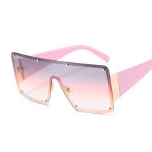 Load image into Gallery viewer, Oversized Square Sunglasses Women Retro Gradient Big Frame Sun Glasses Female One Piece Gafas Shade Mirror Clear Lens
