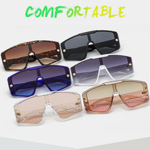 Load image into Gallery viewer, Oversized Sunglasses Goggle Women Men Large Frame One-piece Sun Shades Glasses Female Brand Designer Eyewear UV400