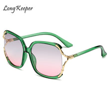 Load image into Gallery viewer, Oversized Sunglasses Ladies  Brand Big Frame Square Sun Glasses Female Gradient Eyeware Pink Green UV400 Oculos