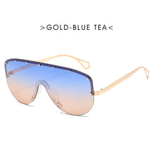 Carica l&#39;immagine nel visualizzatore di Gallery, Oversized Sunglasses Women  Brand Metal Rimless Sunglasses Men Retro Gradient One Piece Sun Glasses Shades UV400