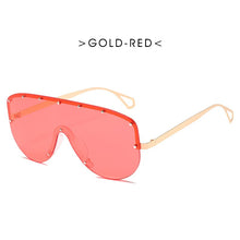 Carica l&#39;immagine nel visualizzatore di Gallery, Oversized Sunglasses Women  Brand Metal Rimless Sunglasses Men Retro Gradient One Piece Sun Glasses Shades UV400