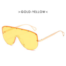 Carica l&#39;immagine nel visualizzatore di Gallery, Oversized Sunglasses Women  Brand Metal Rimless Sunglasses Men Retro Gradient One Piece Sun Glasses Shades UV400