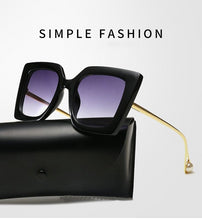 Load image into Gallery viewer, Oversized Sunglasses Women  Brand Square Sun Glasses Female Retro Floral Designer Gradient Oculos De Sol