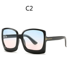 Load image into Gallery viewer, Oversized Women Sunglasses Brand Designer Plastic Female Big Frame Gradient Sun Glasses UV400 gafas de sol mujer