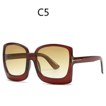 Load image into Gallery viewer, Oversized Women Sunglasses Brand Designer Plastic Female Big Frame Gradient Sun Glasses UV400 gafas de sol mujer