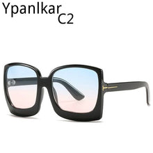 Load image into Gallery viewer, Oversized Women Sunglasses Brand Designer Plastic Female Big Frame Gradient Sun Glasses UV400 gafas de sol mujer