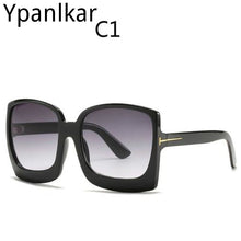 Load image into Gallery viewer, Oversized Women Sunglasses Brand Designer Plastic Female Big Frame Gradient Sun Glasses UV400 gafas de sol mujer