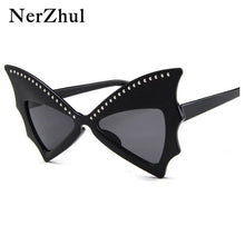 Load image into Gallery viewer, Party Butterfly Sunglasses Women Red Big Riveted Bat Sun Glasses Female Dancing Festival De Soleil Femme