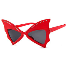 Load image into Gallery viewer, Party Butterfly Sunglasses Women Red Big Riveted Bat Sun Glasses Female Dancing Festival De Soleil Femme