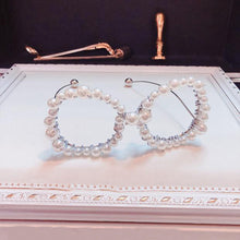 Load image into Gallery viewer, Pearl Sunglasses Round Steel column Arms  Brand Design Women Party Eye Wear Glasses Солнцезащитные Очки