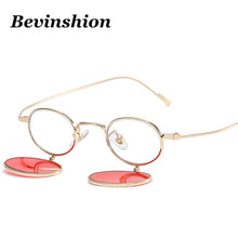 Load image into Gallery viewer, Personality Small Glasses 2023 Round Flip Sunglasses Women Hip-hop Style Punk Four Lens
