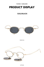 Load image into Gallery viewer, Personality Small Glasses 2023 Round Flip Sunglasses Women Hip-hop Style Punk Four Lens