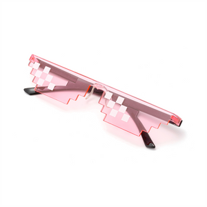Personality small frame funny mosaic coding pixel sunglasses party game essential