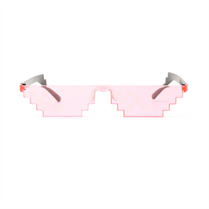 Personality small frame funny mosaic coding pixel sunglasses party game essential