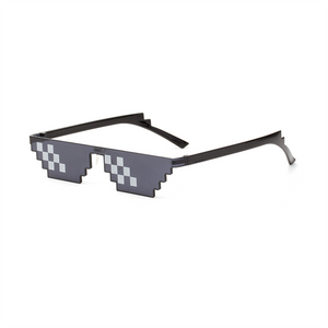 Personality small frame funny mosaic coding pixel sunglasses party game essential