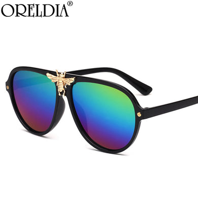 Pilot Bees Sunglasses 2023 Women Brand Designer Punk Sun Glasses Female Mirror Gradient Eyewear Unisex Eyeglasses UV400