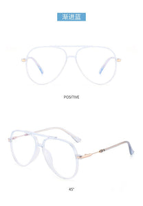 Pilot Blue Light Goggles Men TR90 Optical Glasses Frame Anti Blue Ray Eyewear Women Ultralight Clear Lens Mtopia Glasses