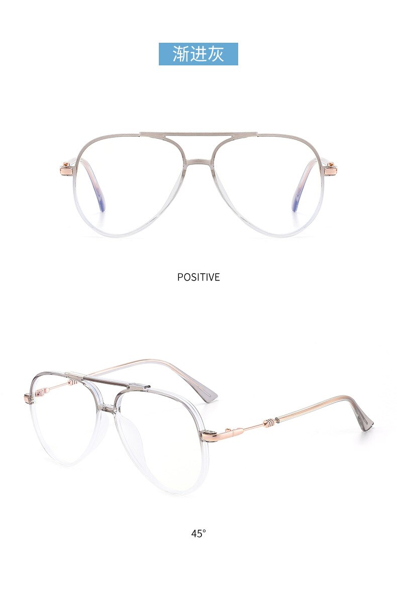 Pilot Blue Light Goggles Men TR90 Optical Glasses Frame Anti Blue Ray Eyewear Women Ultralight Clear Lens Mtopia Glasses