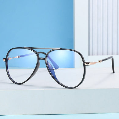 Pilot Blue Light Goggles Men TR90 Optical Glasses Frame Anti Blue Ray Eyewear Women Ultralight Clear Lens Mtopia Glasses