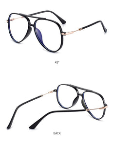Pilot Blue Light Goggles Men TR90 Optical Glasses Frame Anti Blue Ray Eyewear Women Ultralight Clear Lens Mtopia Glasses