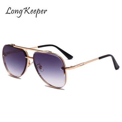 Pilot Sunglasses Men Women  Sun Glasses Cool Mirror Vintage Oval Driving Glasses Lady Gradient Shades Gafas De Sol