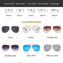 Carica l'immagine nel visualizzatore di Gallery, Pilot Sunglasses Men Women  Sun Glasses Cool Mirror Vintage Oval Driving Glasses Lady Gradient Shades Gafas De Sol