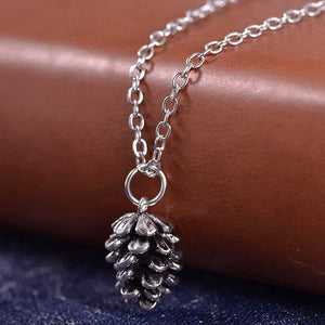 Fashion Pine Tree Specimen Necklace Jewrly Simple Trend Pine Tree Fruit Pendant Necklace Christmas Gift For Women Girl Gift