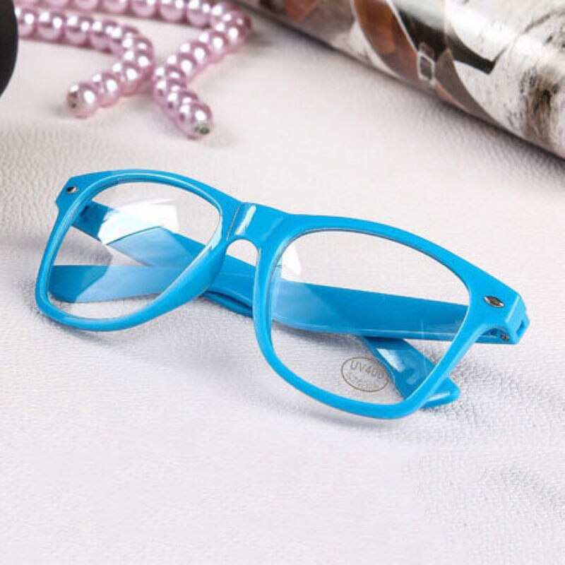 Plain Mirror Eyeglasses Eye Glasses Spectacle Flat Clear Len Geek Nerd Glasses Full Frame Eyewear 16 Colors