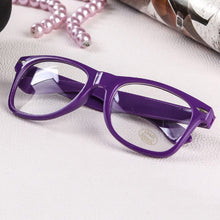 Load image into Gallery viewer, Plain Mirror Eyeglasses Eye Glasses Spectacle Flat Clear Len Geek Nerd Glasses Full Frame Eyewear 16 Colors