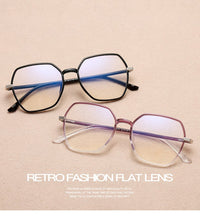 Carica l&#39;immagine nel visualizzatore di Gallery, Occhiali da vista in plastica Occhiali da vista da donna Montature retrò Luce blu Okulary Occhiali con lenti trasparenti Occhiali da vista con montatura per occhiali quadrati