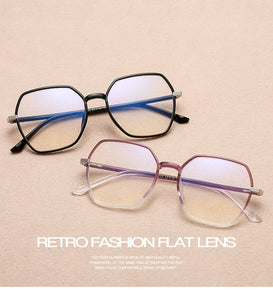 Occhiali da vista in plastica Occhiali da vista da donna Montature retrò Luce blu Okulary Occhiali con lenti trasparenti Occhiali da vista con montatura per occhiali quadrati