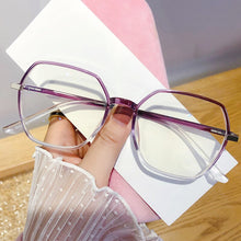 Carica l&#39;immagine nel visualizzatore di Gallery, Occhiali da vista in plastica Occhiali da vista da donna Montature retrò Luce blu Okulary Occhiali con lenti trasparenti Occhiali da vista con montatura per occhiali quadrati
