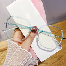 Carica l&#39;immagine nel visualizzatore di Gallery, Occhiali da vista in plastica Occhiali da vista da donna Montature retrò Luce blu Okulary Occhiali con lenti trasparenti Occhiali da vista con montatura per occhiali quadrati