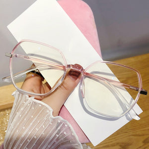 Occhiali da vista in plastica Occhiali da vista da donna Montature retrò Luce blu Okulary Occhiali con lenti trasparenti Occhiali da vista con montatura per occhiali quadrati
