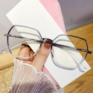 Occhiali da vista in plastica Occhiali da vista da donna Montature retrò Luce blu Okulary Occhiali con lenti trasparenti Occhiali da vista con montatura per occhiali quadrati