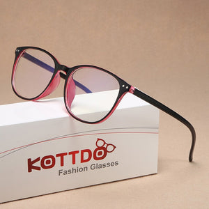 Plastic Vintage Eyeglasses Oval Blue Light Glasses Clear Computer Women Men Vintage Retro Anti Blue Ray Glasses Frame