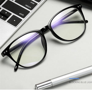 Plastic Vintage Eyeglasses Oval Blue Light Glasses Clear Computer Women Men Vintage Retro Anti Blue Ray Glasses Frame