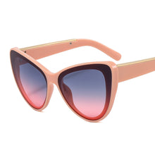 Load image into Gallery viewer, Plus Cat Eye Women Sunglasses Modern Ladies  Sun Glasses Retro Trending Shades UV400 Green Leopard Pink Eyewear