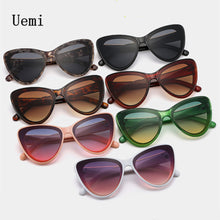 Load image into Gallery viewer, Plus Cat Eye Women Sunglasses Modern Ladies  Sun Glasses Retro Trending Shades UV400 Green Leopard Pink Eyewear