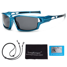 Load image into Gallery viewer, Polarized Fishing Sunglasses Men Women Square Frame Driving Sports Sun Glasses With Strap Eyewear Shades Goggles Gafas