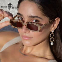 Load image into Gallery viewer, Polygon Small Rectangle Sunglasses Women Retro Candy Color Men Shades UV400 Square Leopard Gradient Sun Glasses