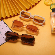 Load image into Gallery viewer, Polygon Small Rectangle Sunglasses Women Retro Candy Color Men Shades UV400 Square Leopard Gradient Sun Glasses